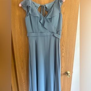 Stone blue Bridesmaid Dress